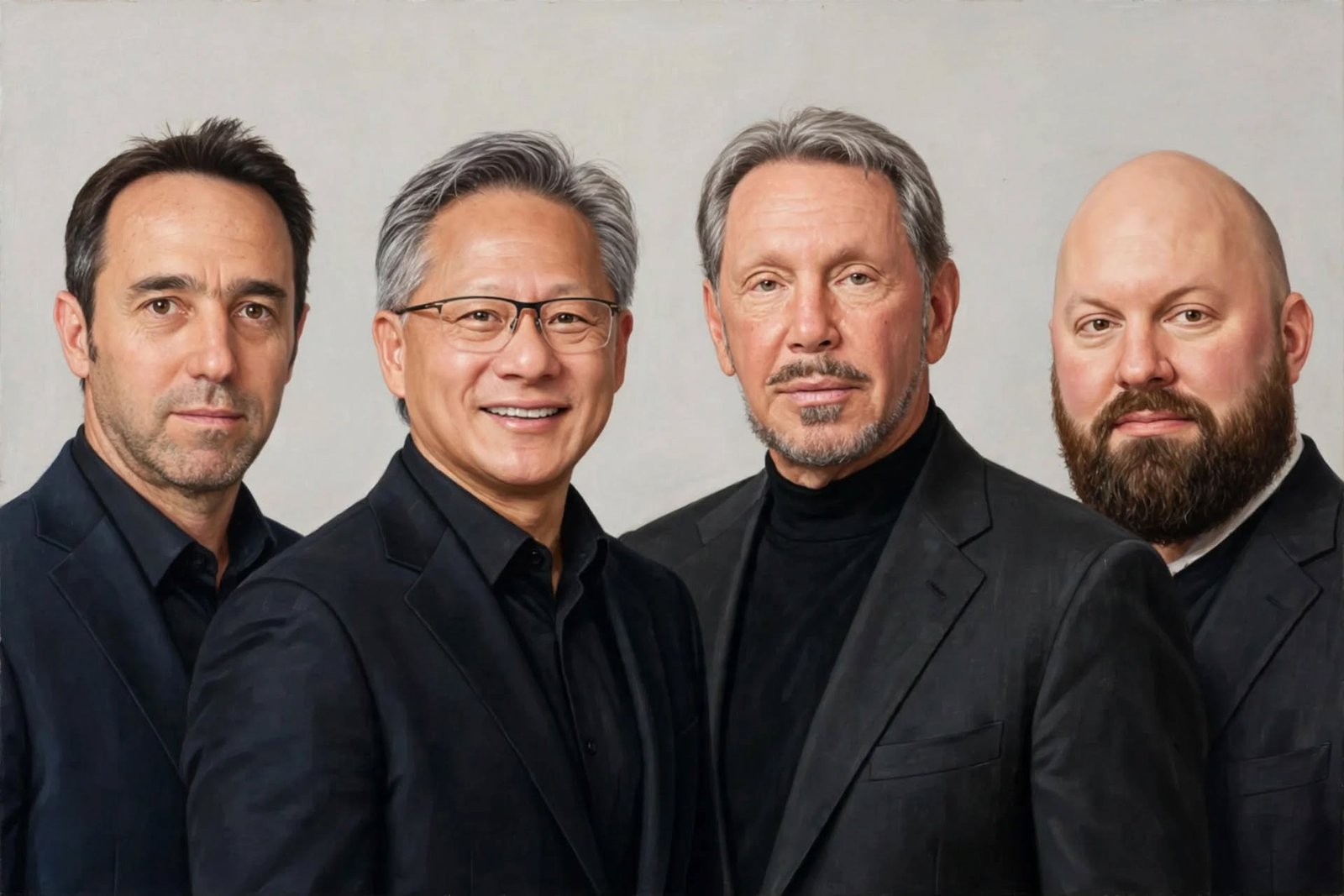 Bloque LatAm + Chips + Infraestructura: Galperin (Mercado Libre) + Huang (Nvidia) + Ellison (Oracle) + Andreessen (a16z)